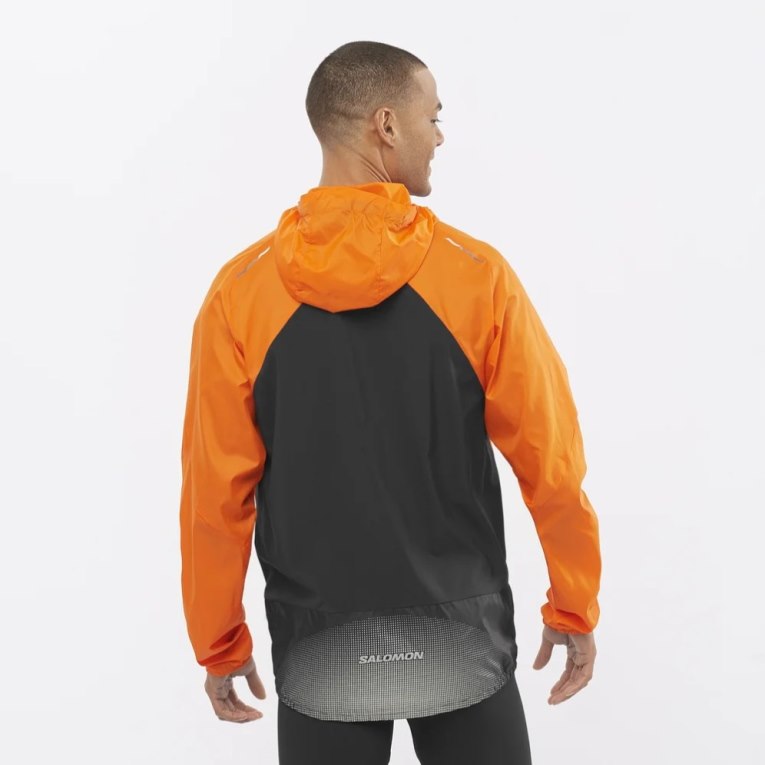 Orange Salomon Bonatti Cross Men's Windbreaker | PH 38051V